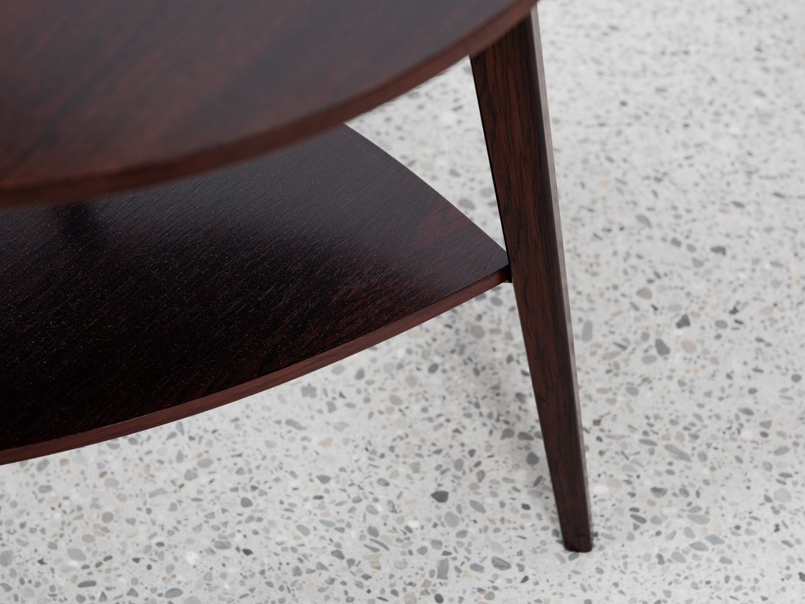 Midcentury Danish Round Side Table In Rosewood By Holger Georg Jensen For Kubus 1960s photo for sale