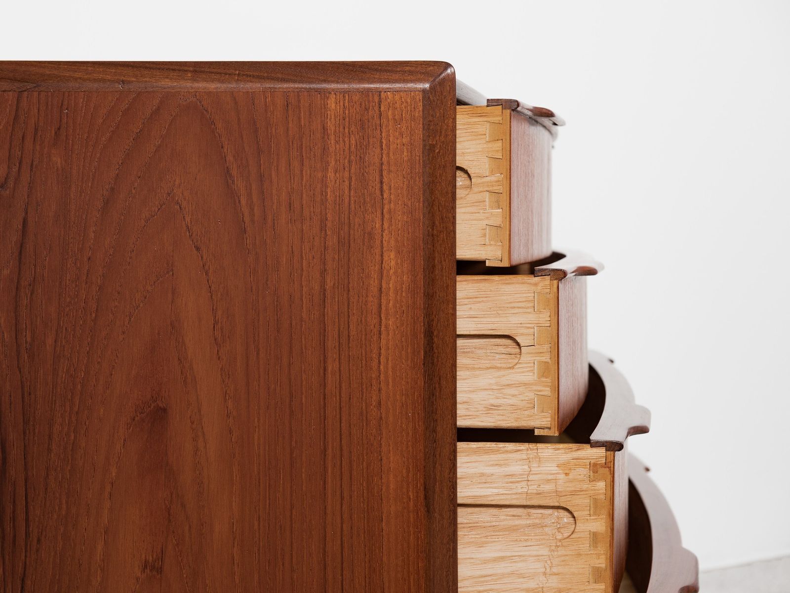 Midcentury Danish Wider Chest Of 5 Drawers In Teak 1960s photo Furniture