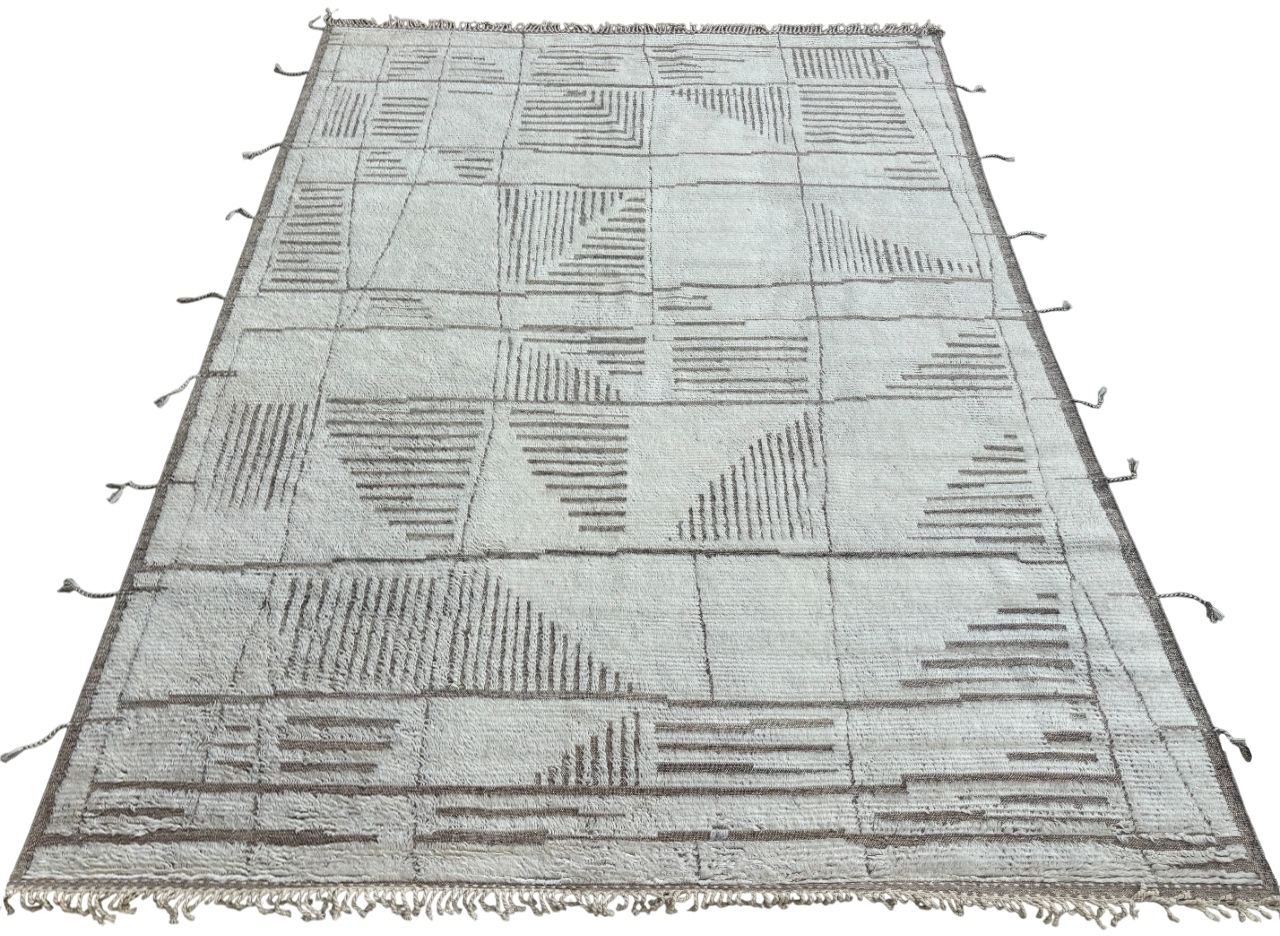 305x427 Cm Vintage Hand Knotted Moroccan Style Large Area Rug. 100% Natural Wool photo furniture