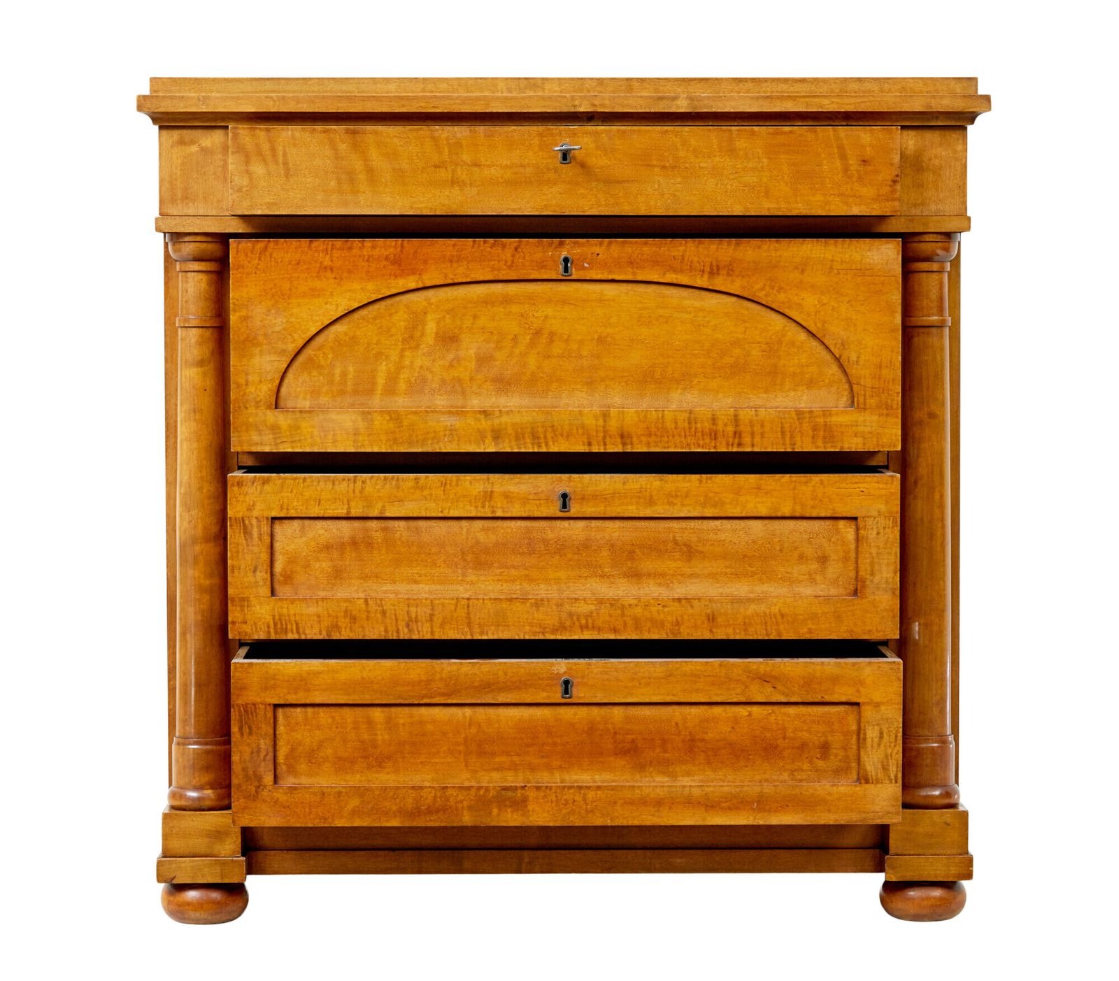 19th Century Empire Revival Birch Chest Of Drawers photo 2195.0