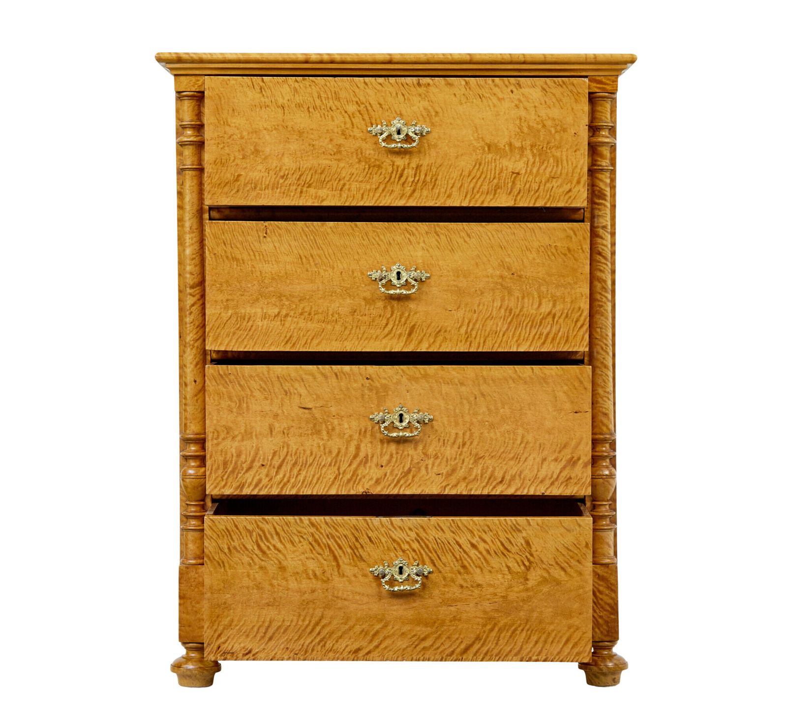 Swedish 19th Century Tiger Birch Chest Of Drawers photo 2915.0