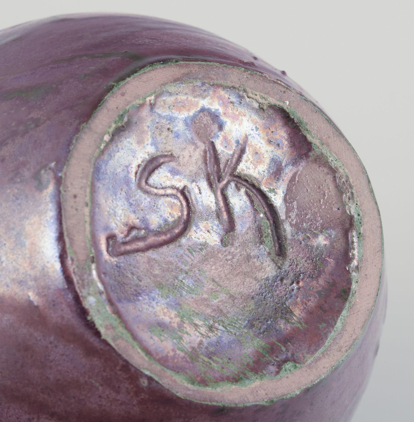 Søren Kongstrand, Danish Ceramicist. Vase In Lustre Glaze. Approx. 1920 photo vinterior