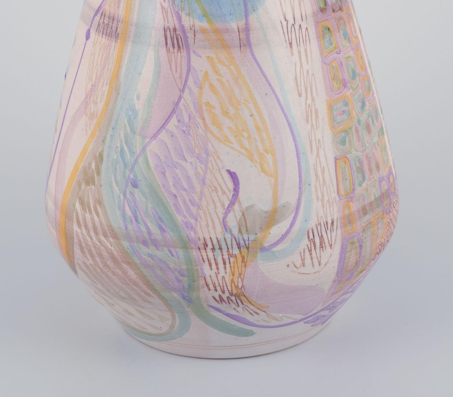 Monica Grandi, Italian Ceramicist. Unique Ceramic Vase With Abstract Motif photo Home Decor