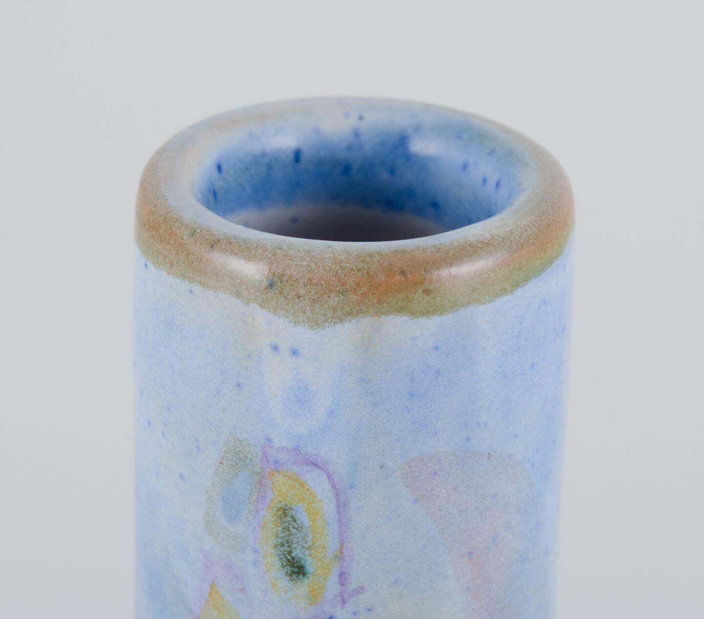 Monica Grandi, Italian Ceramicist. Unique Ceramic Vase With Abstract Motif photo buy