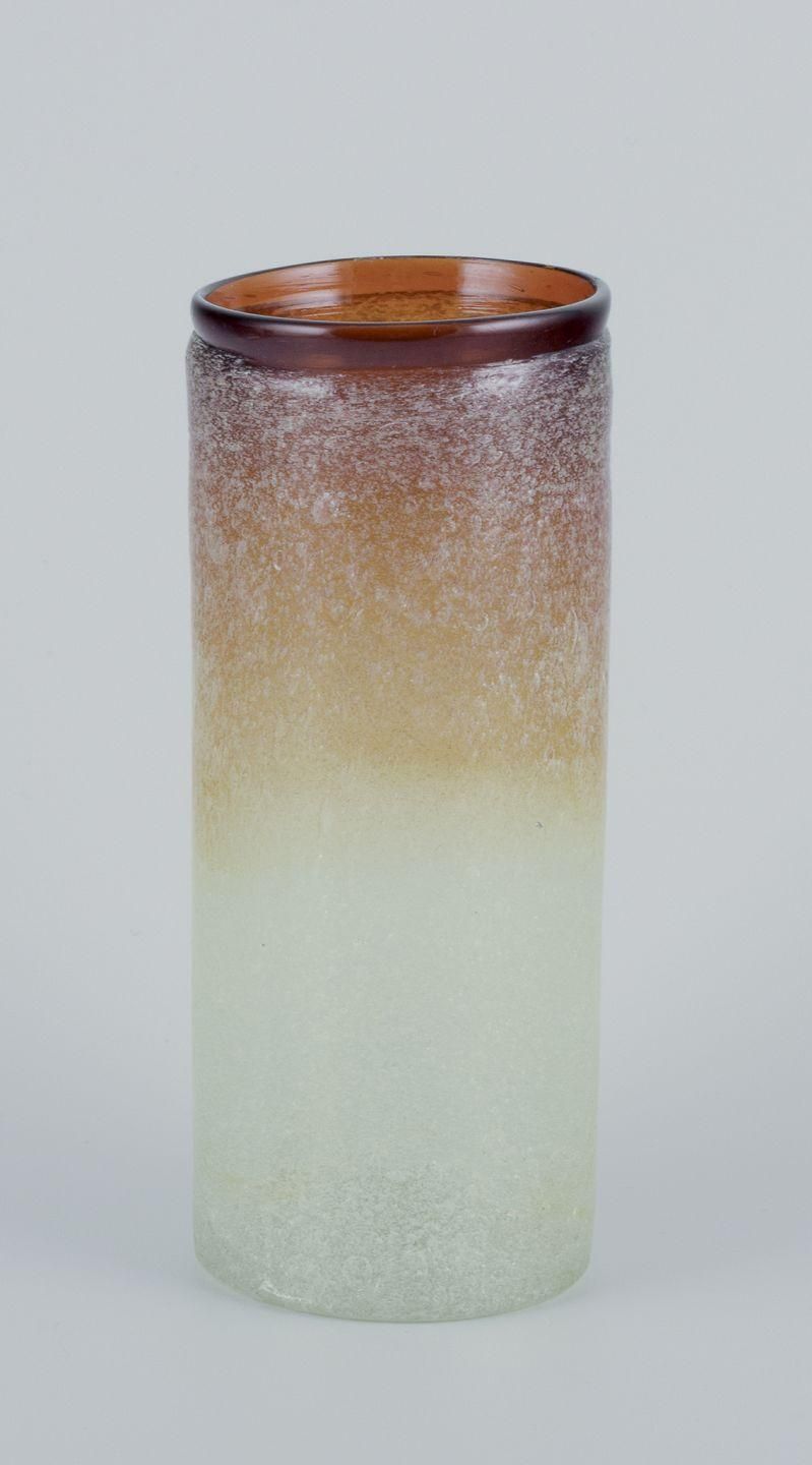 Napoleone Martinuzzi, Venini, Murano. Set Of Six Tall Glasses In Art Glass. photo for sale