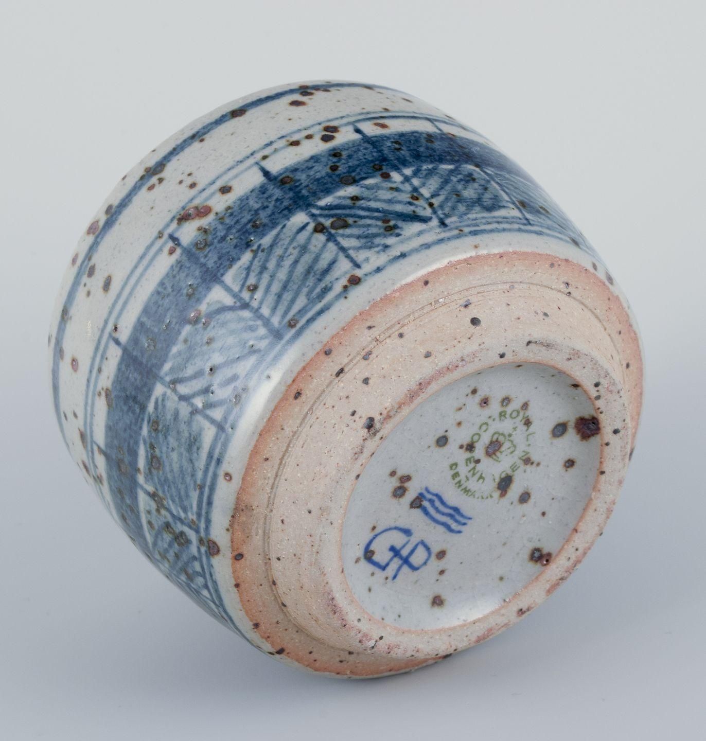Gerd Hjort Petersen For Royal Copenhagen. Small Unique Vase In Stoneware. photo 241.0