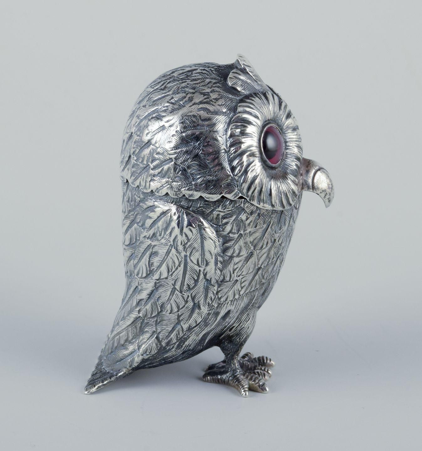 Edward Charles Brown. Rare Mustard Jar In The Shape Of An Owl. photo furniture