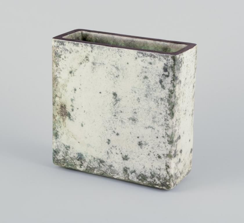 Hans Hedberg For Biot, France. Rectangular Ceramic Vase. 1970s/80s photo furniture