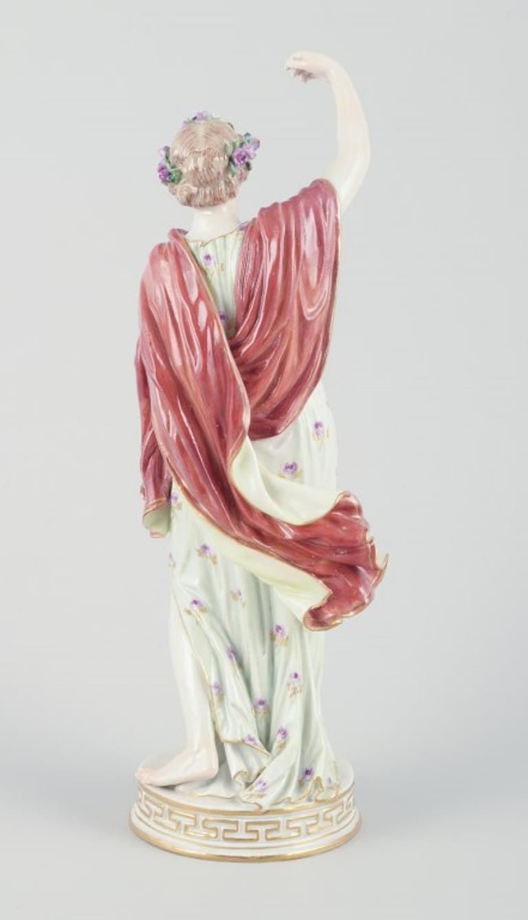 Meissen, Germany. Porcelain Figure Of Flora With Flower Wreath In Hair. photo vinterior
