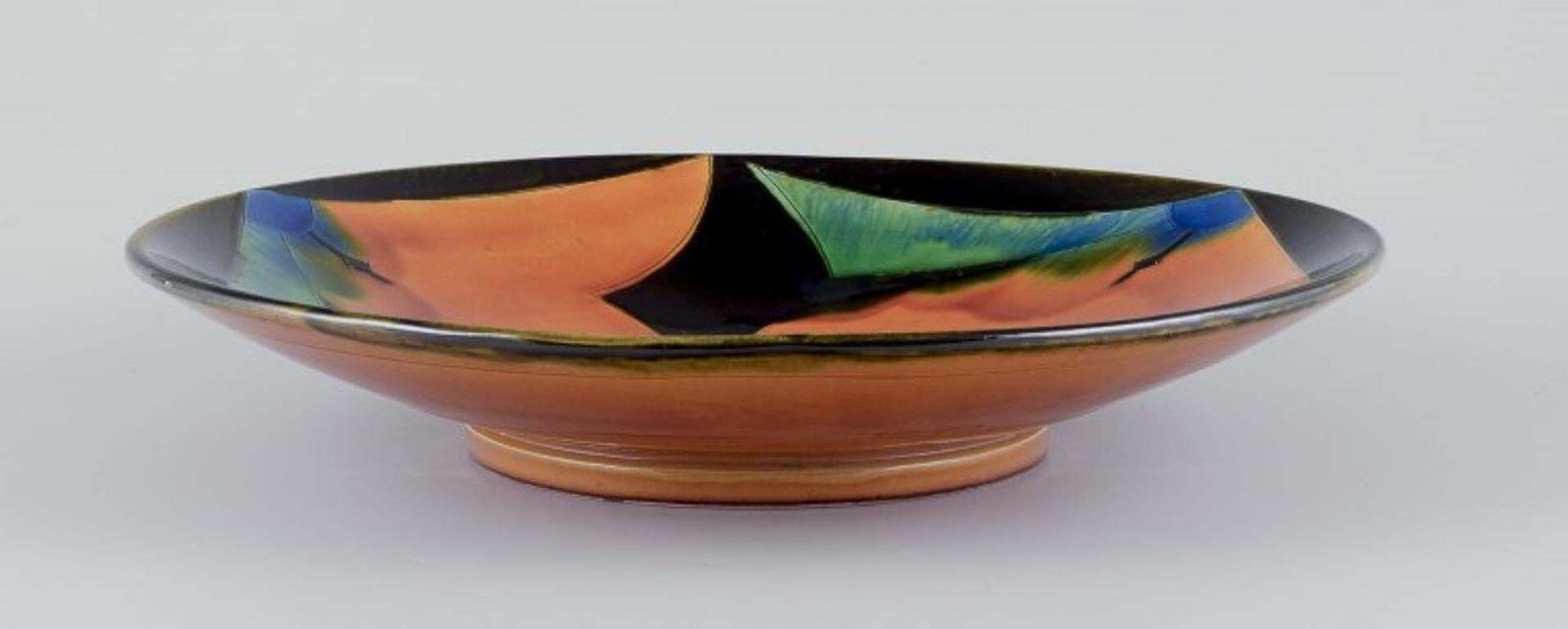 Tommerup Brickworks, Denmark. Large Ceramic Bowl With Polychrome Glaze. photo furniture