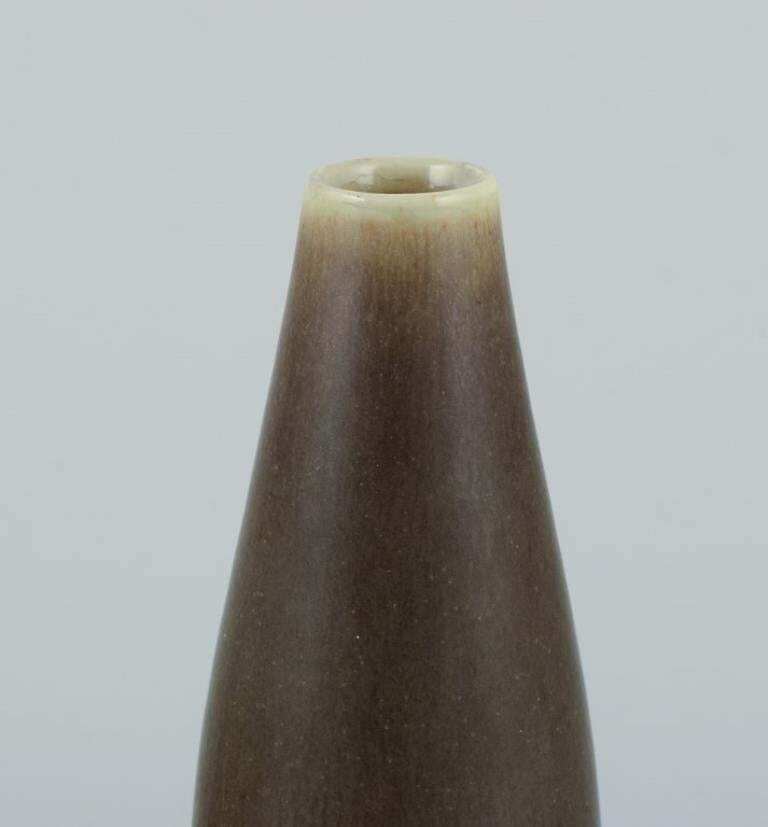 Per Linnemann Schmidt For Palshus. Slender Ceramic Vase With Hare Fur Glaze photo for sale