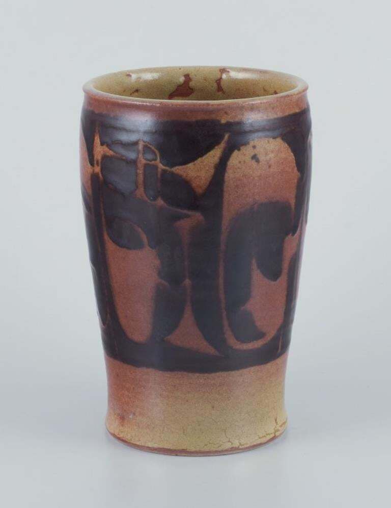 Nils Thorsson For Royal Copenhagen. Large Unique Ceramic Vase. 1930s/40s photo furniture