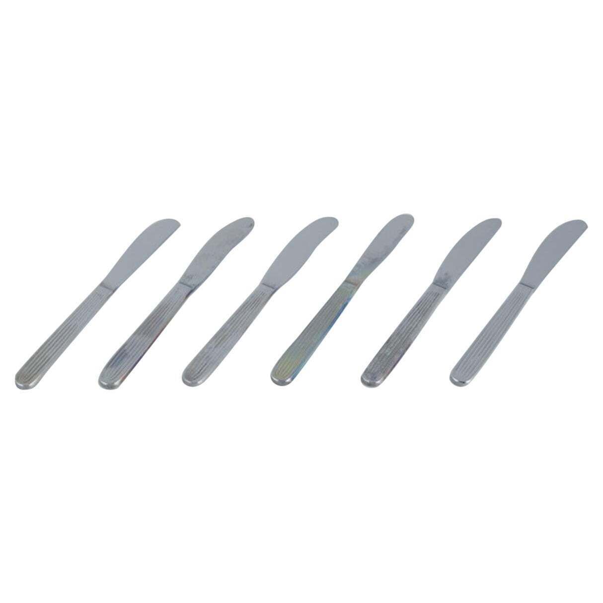 Kaj Franck For Hackman. Set Of Six "Scandia" Lunch Knives In Stainless Steel