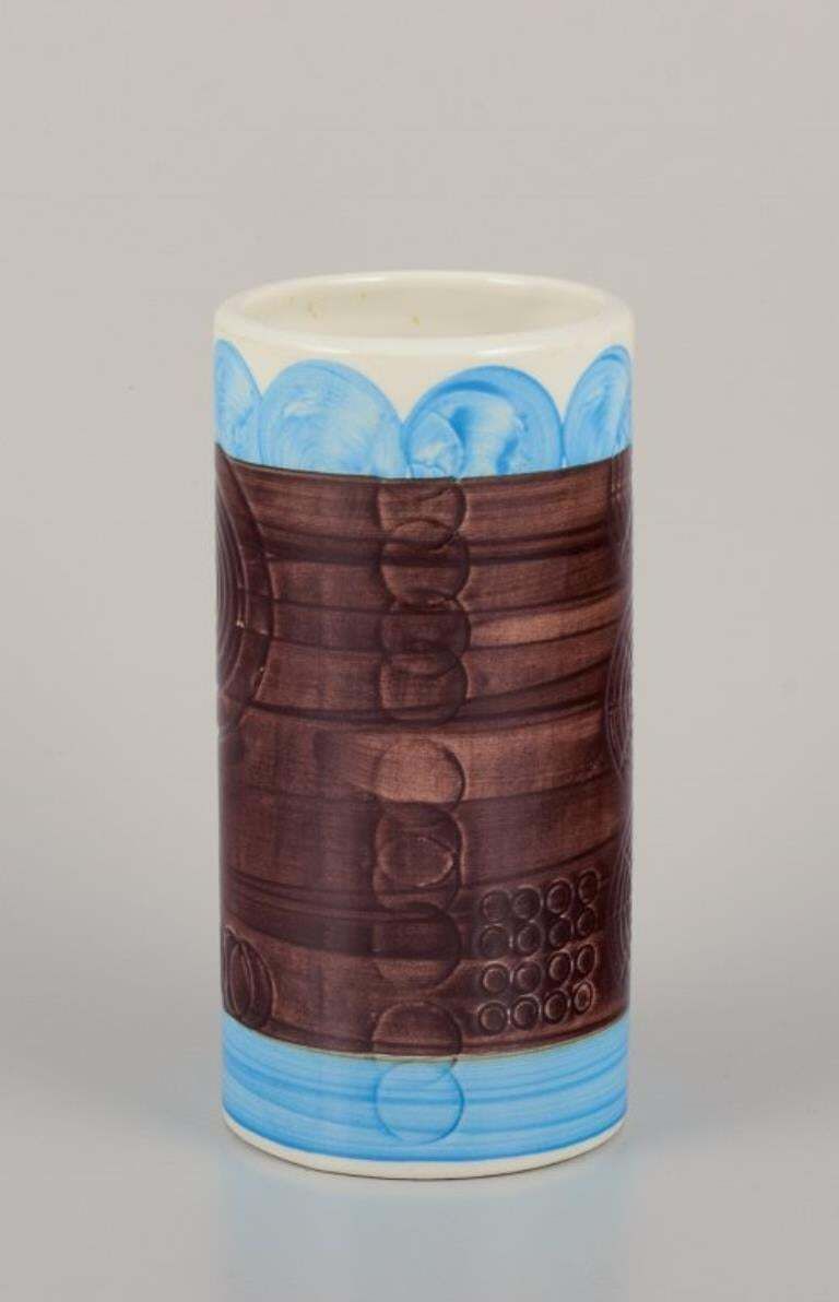 Olle Alberius For Rörstrand. "Sarek" Ceramic Vase In A Modernist Design photo for sale