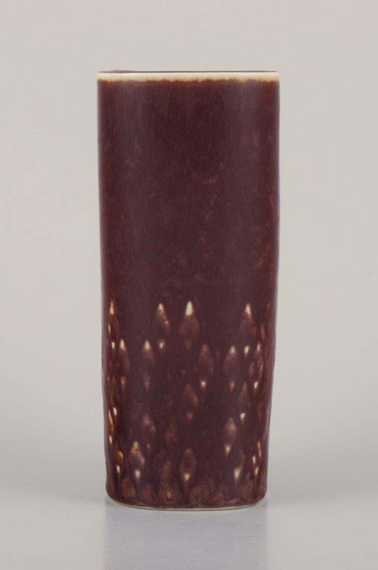 Carl Harry Stålhane For Rörstrand. Ceramic Vase In Brown Tones. Modernist Design photo buy