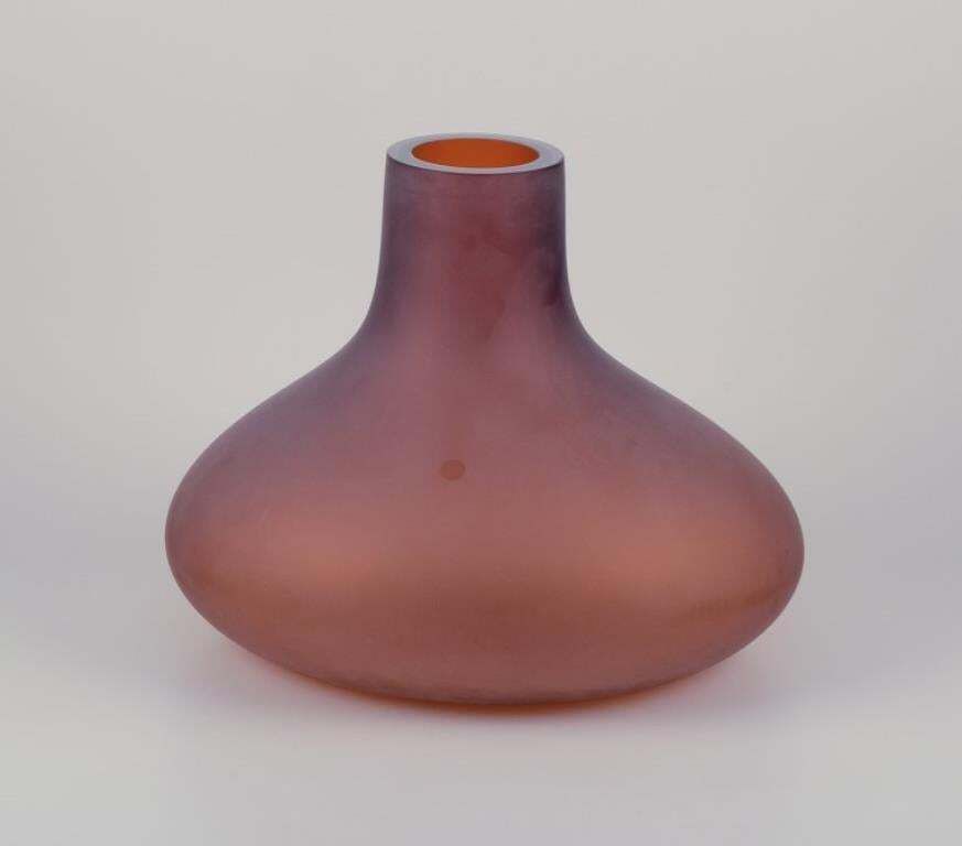 Salviati, Murano. Large Vase In Brown Mouth Blown Art Glass. photo furniture