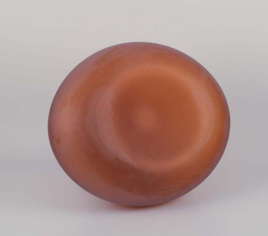 Salviati, Murano. Large Vase In Brown Mouth Blown Art Glass. photo vinterior