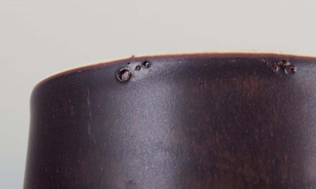 Hertha Bengtsson For Rörstrand. Ceramic Vase With Glaze In Shades Of Brown. photo 301.0