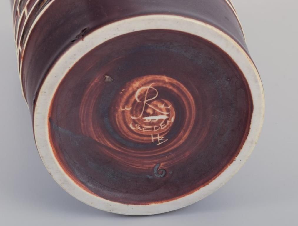 Hertha Bengtsson For Rörstrand. Ceramic Vase With Glaze In Shades Of Brown. photo buy
