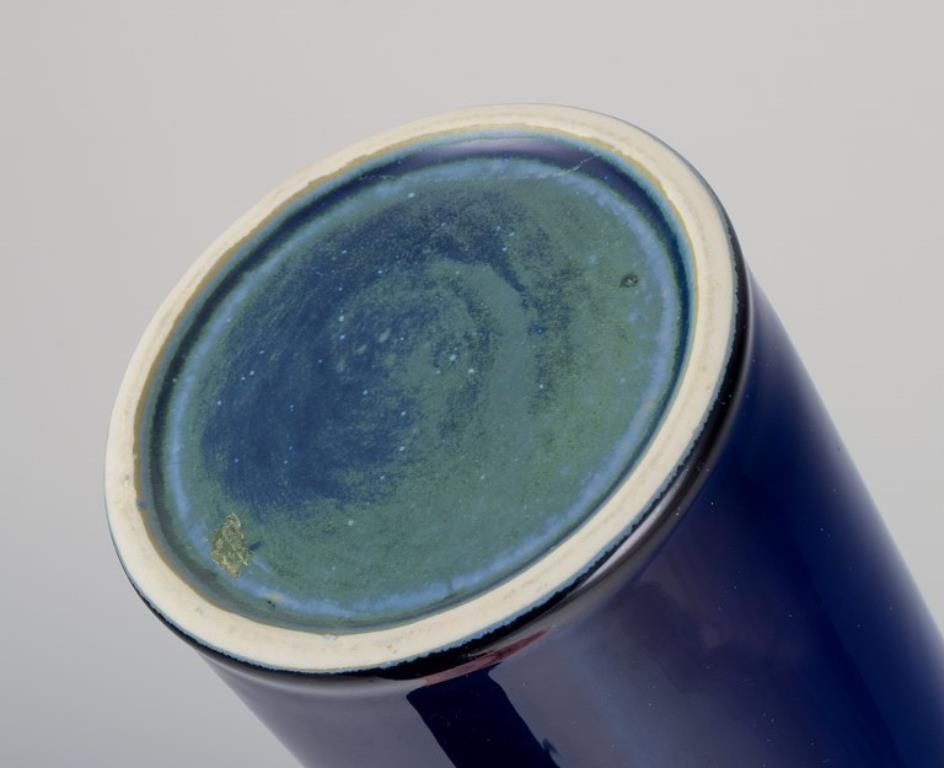 Britt Louise Sundell, Gustavsberg. Large Ceramic Vase With Blue And Green Glaze photo vinterior