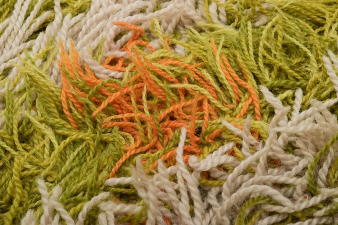 Swedish Textile Designer. Blekinge Rya. Large Carpet In Pure Wool. photo Textiles