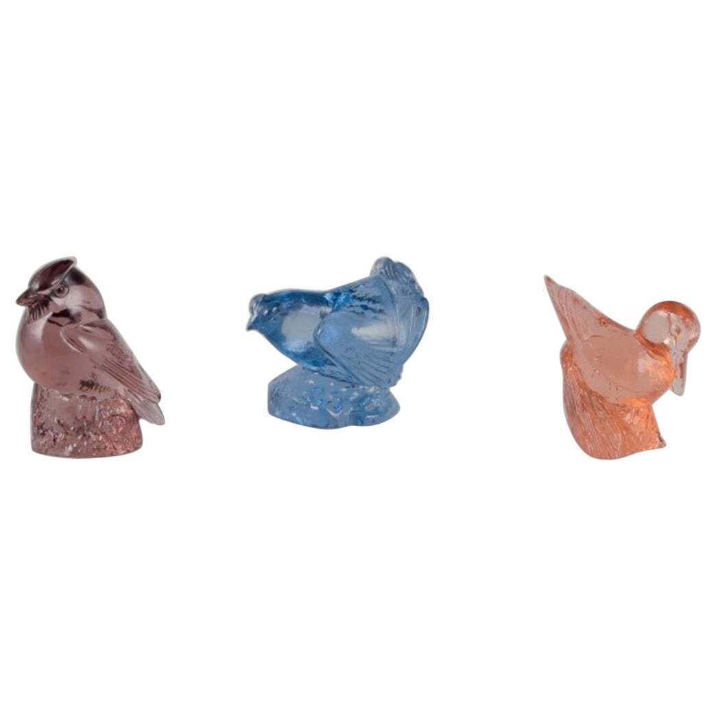Paul Hoff For Kosta Boda / Svenskt Glas, Three Figurines In Art Glass. Wwf.