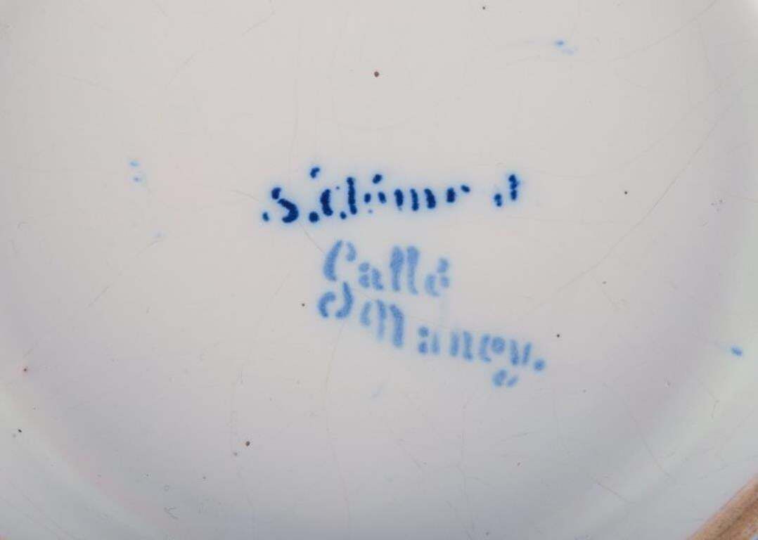 Emile Gallé For St. Clement, Nancy, France. Large Square Bowl And Sauce Boat photo 241.0