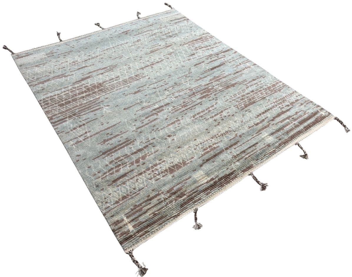 275x365 Cm Hand Knotted Moroccan Design Rug. Vintage Beni Ourain Carpet. 100% Natural Wool photo Textiles