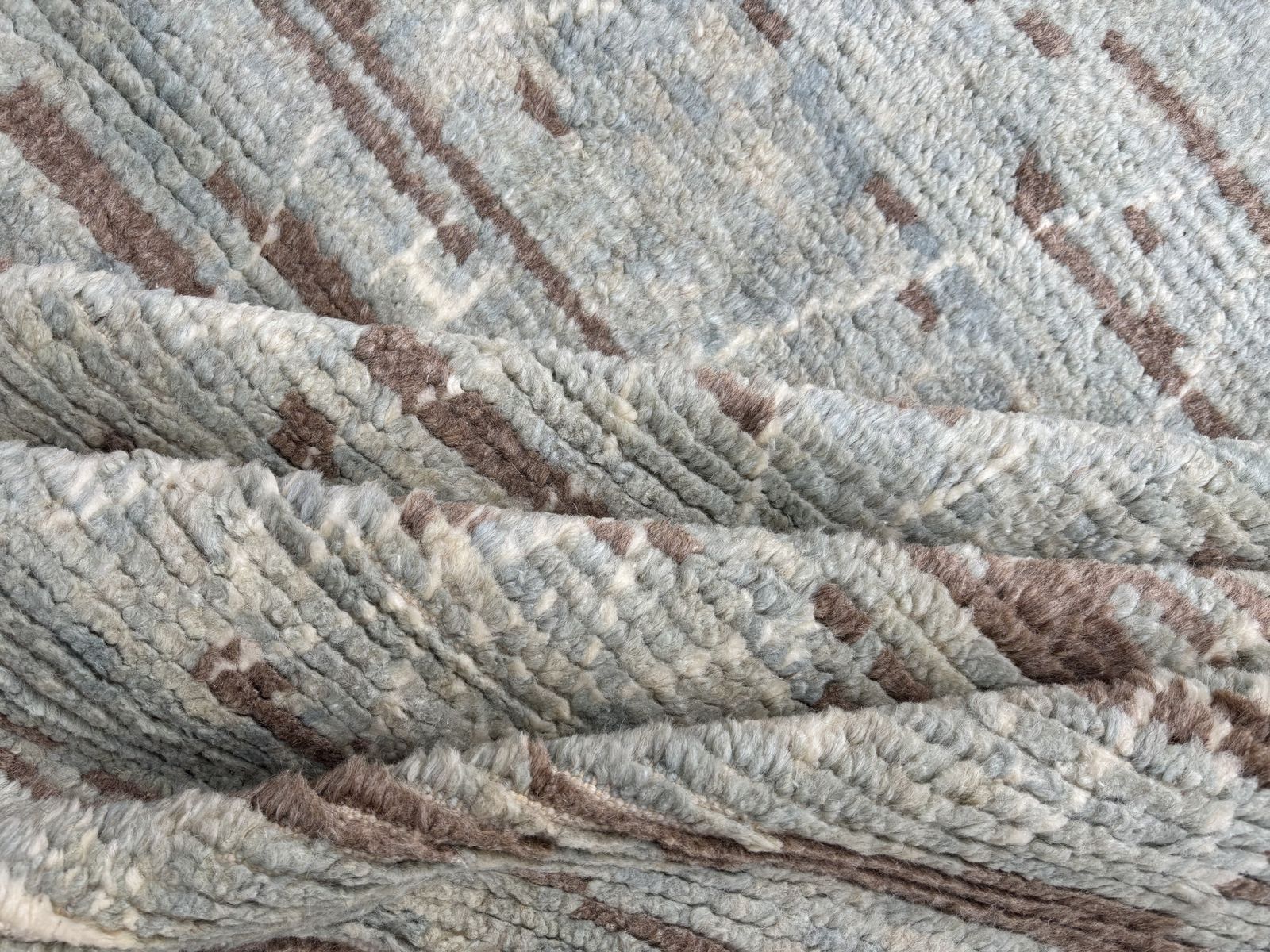 275x365 Cm Hand Knotted Moroccan Design Rug. Vintage Beni Ourain Carpet. 100% Natural Wool photo 1915.0