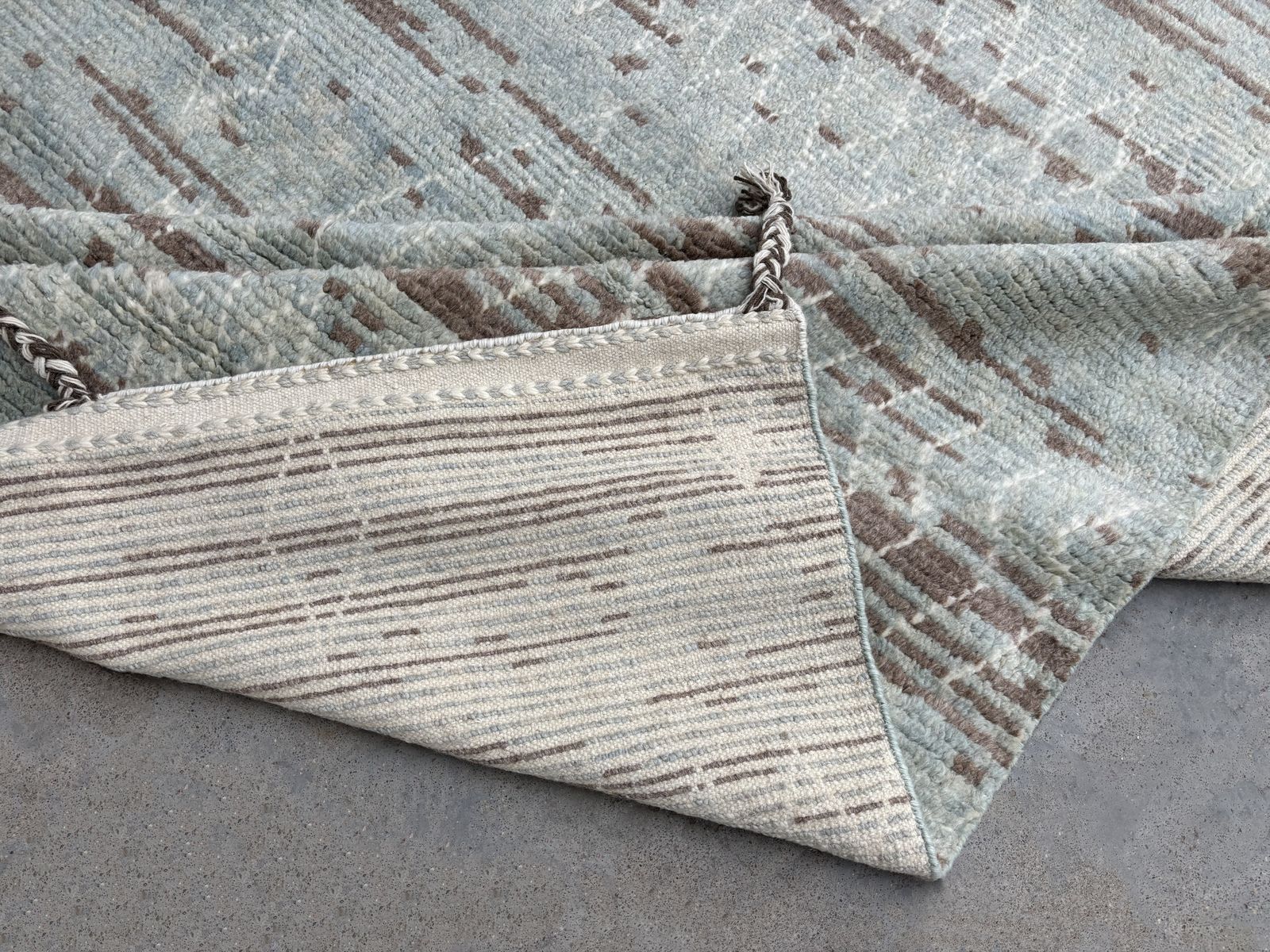 275x365 Cm Hand Knotted Moroccan Design Rug. Vintage Beni Ourain Carpet. 100% Natural Wool photo vinterior