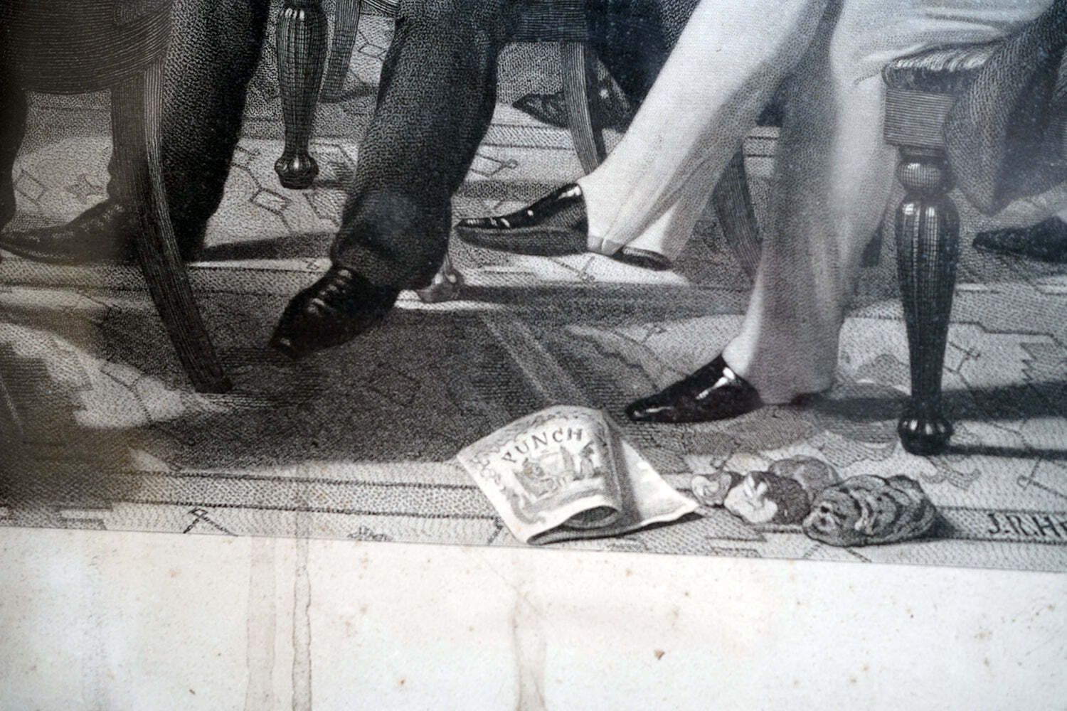 Art A Mid 19thc Engraving After John Rogers Herbert Ra (1810 1890); The Meeting Of The Council Of The Anti Corn Law League C.1847 photo