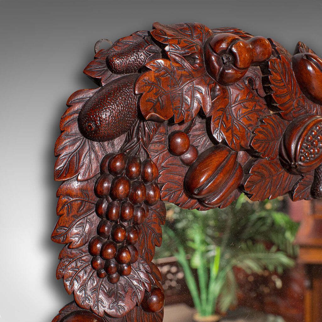 Antique Overmantle Mirror, English, Country House, Carved, Victorian, Circa 1900 photo Home Decor