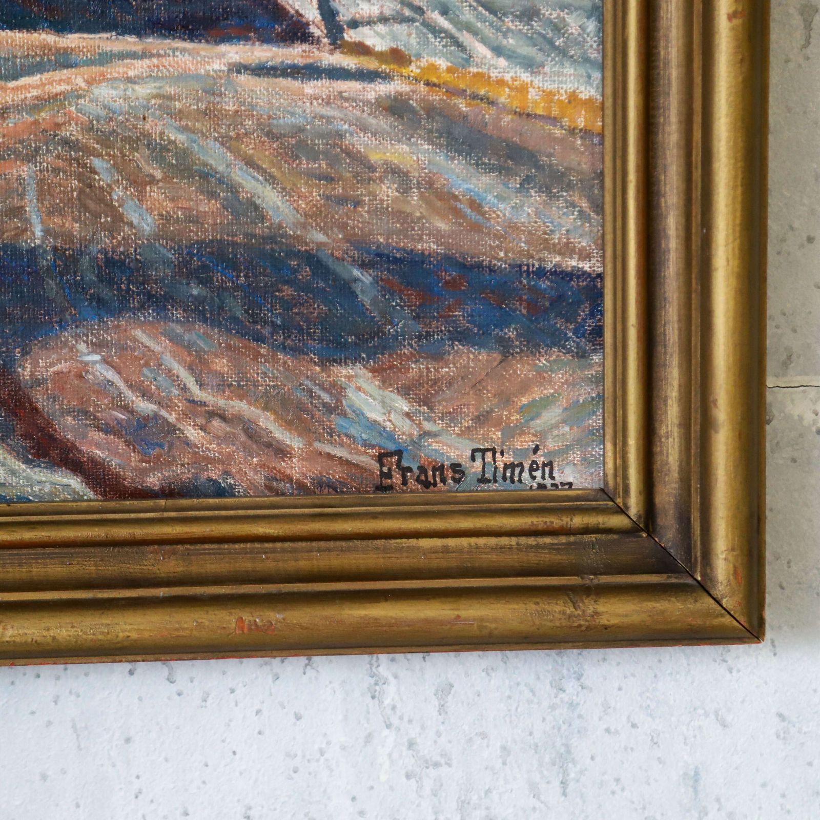 1937 Frans Timén Seascape – Mulnade Dag (Cloudy Day), A Bold Swedish Masterpiece photo for sale
