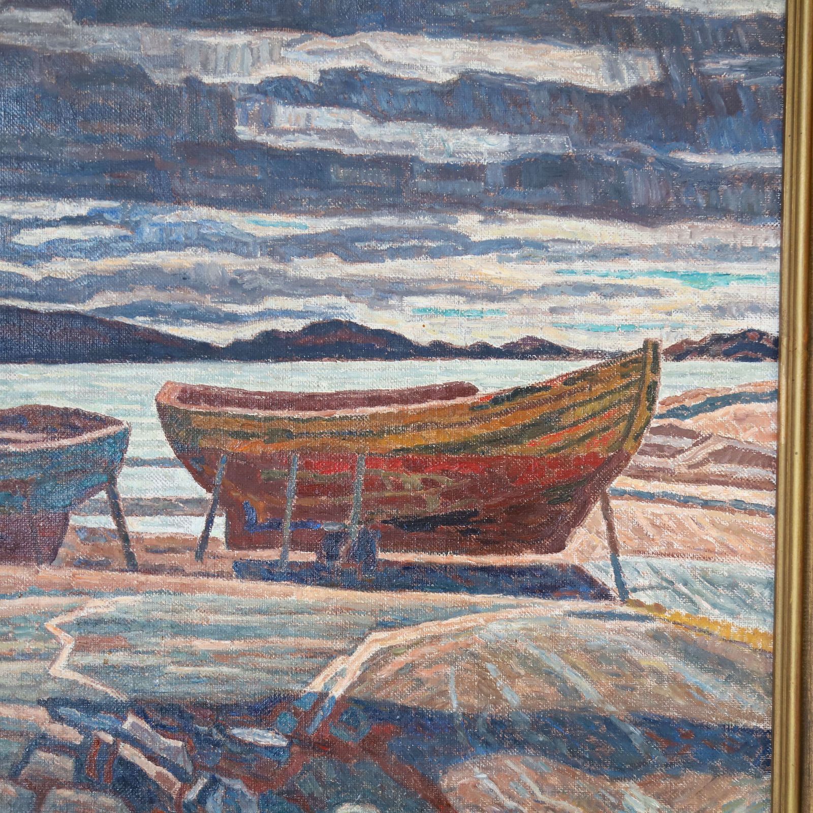 1937 Frans Timén Seascape – Mulnade Dag (Cloudy Day), A Bold Swedish Masterpiece photo vinterior
