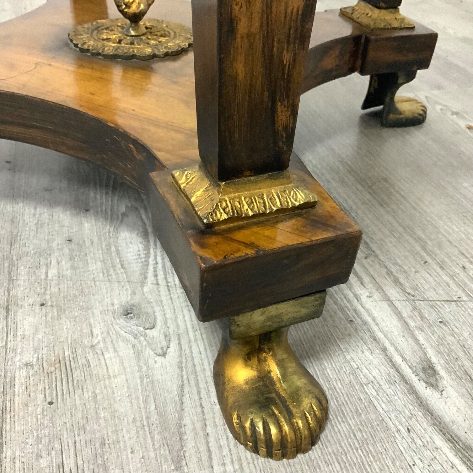 3950.0 A Pair Of Louis XVI Style Gueridon Tables With Walnut Tops And Ormolu Decoration photo
