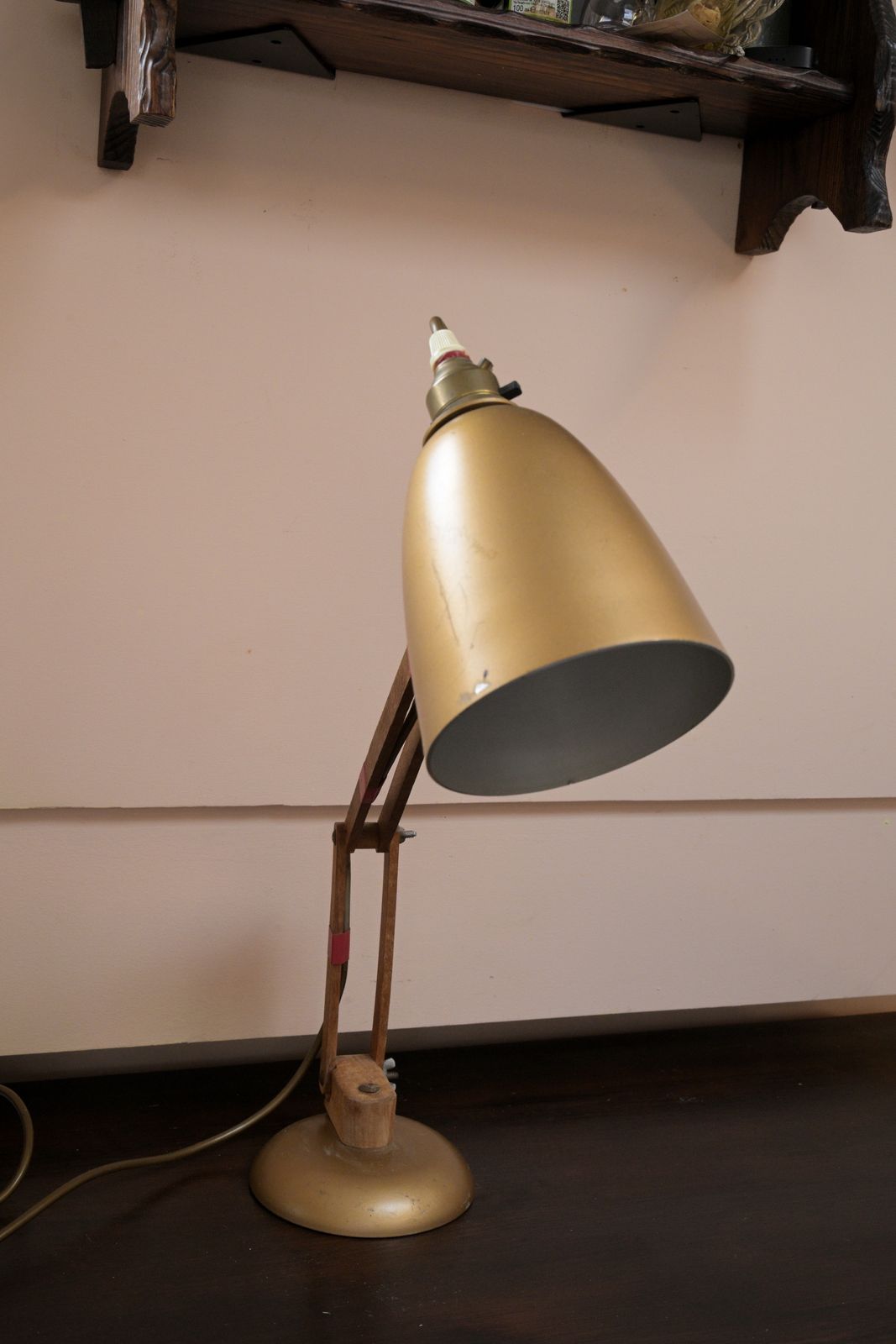 1960s/70s Terence Conran Habitat Mac Lamp. Pat Certified Metal And Wood photo for sale