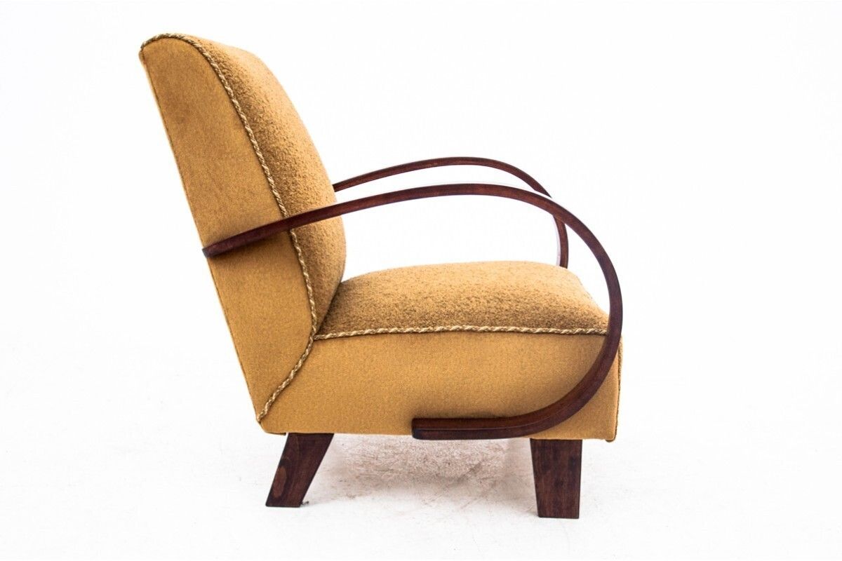 Yellow Boucle Armchairs By J. Halabala, Czechoslovakia, 1930s photo 1762.0