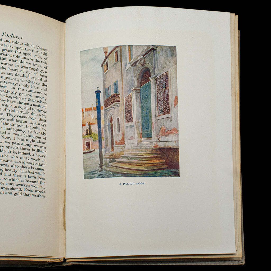 Home Decor Antique Venice Art Book, Illustrated, Travel, Edwardian, Reginald Barratt, 1907 photo