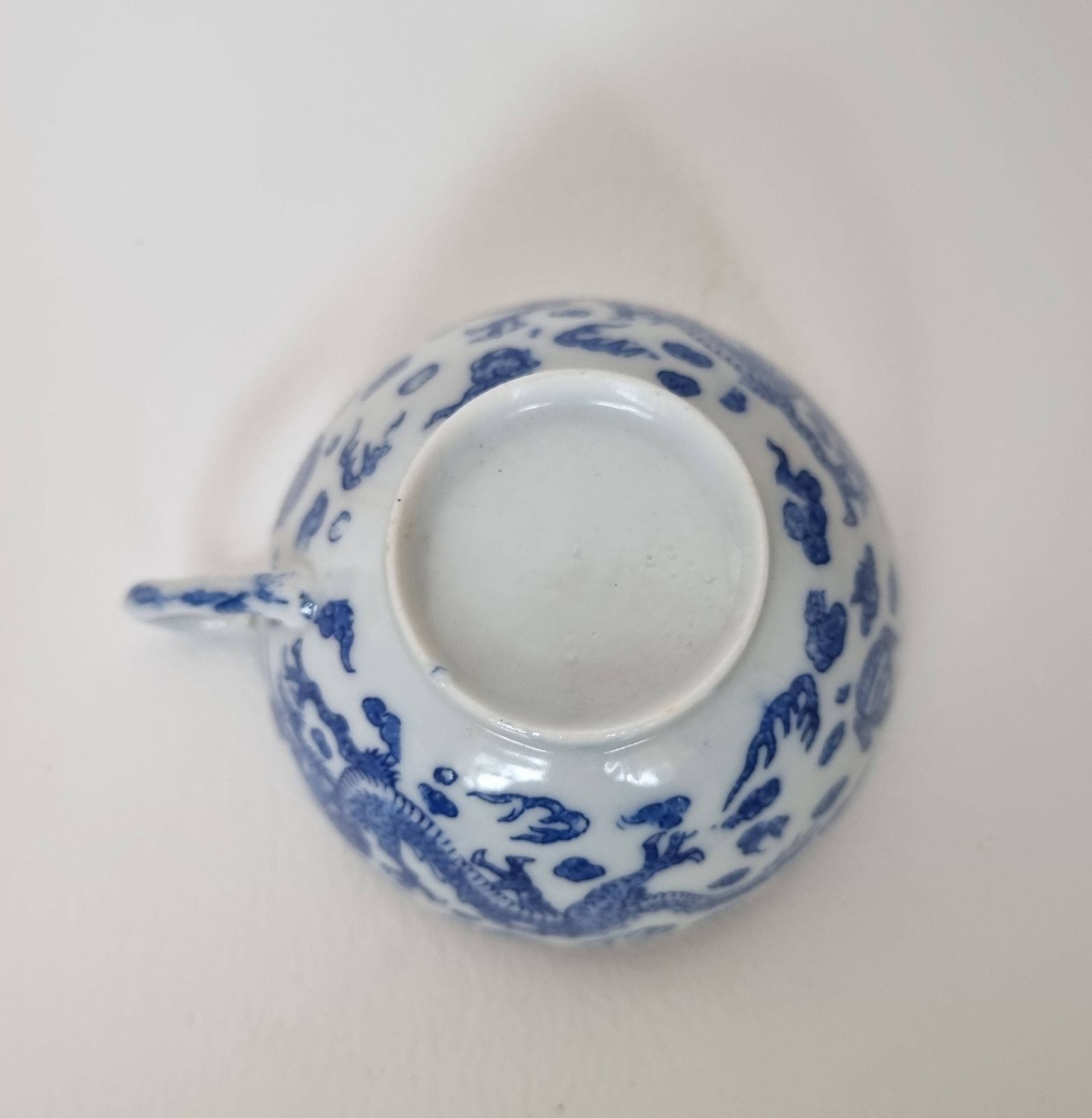Chinese Dragon Teacup | Antique Blue White Porcelain | Hand Painted Ming Style Dragon Tea Cup | Oriental Collectible China Decor photo buy