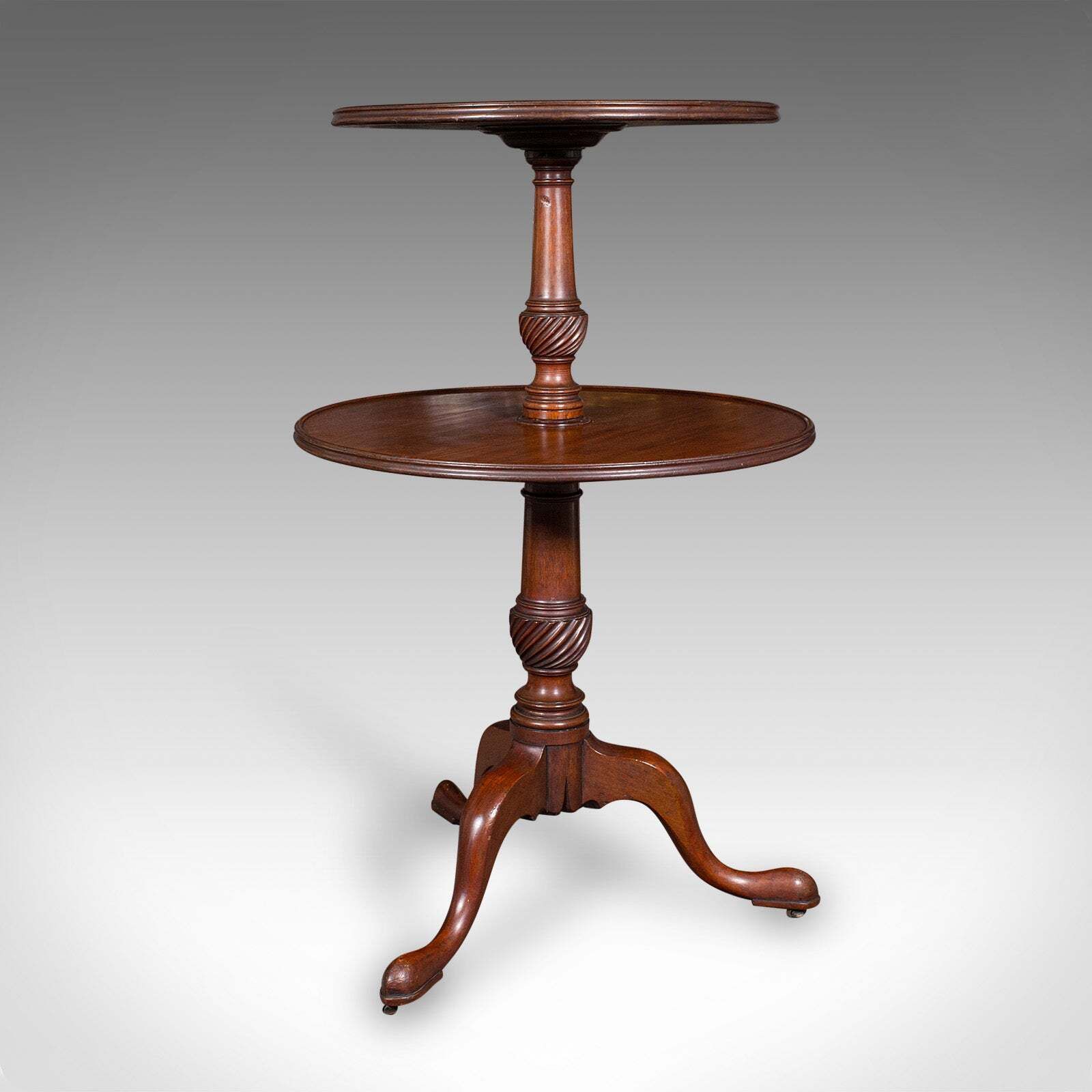 Antique Two Tier Dumb Waiter, English, Afternoon Tea, Jardiniere Stand, Georgian photo 2500.0