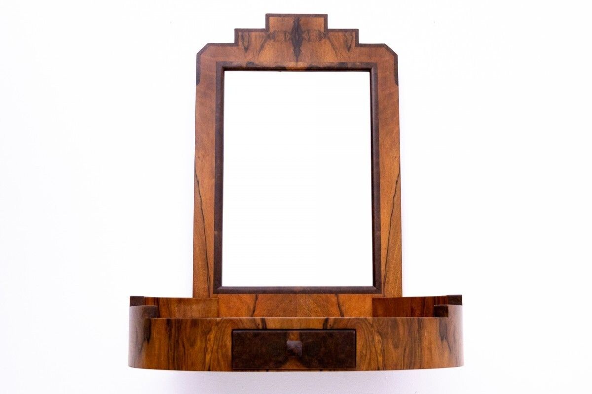 Dressing Table With Chair In Art Deco Style, Poland, Mid 20th Century photo for sale
