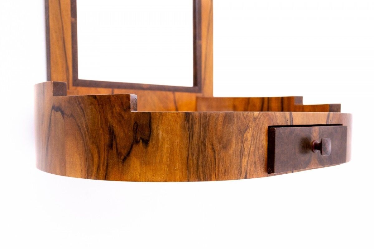 Dressing Table With Chair In Art Deco Style, Poland, Mid 20th Century photo vintage