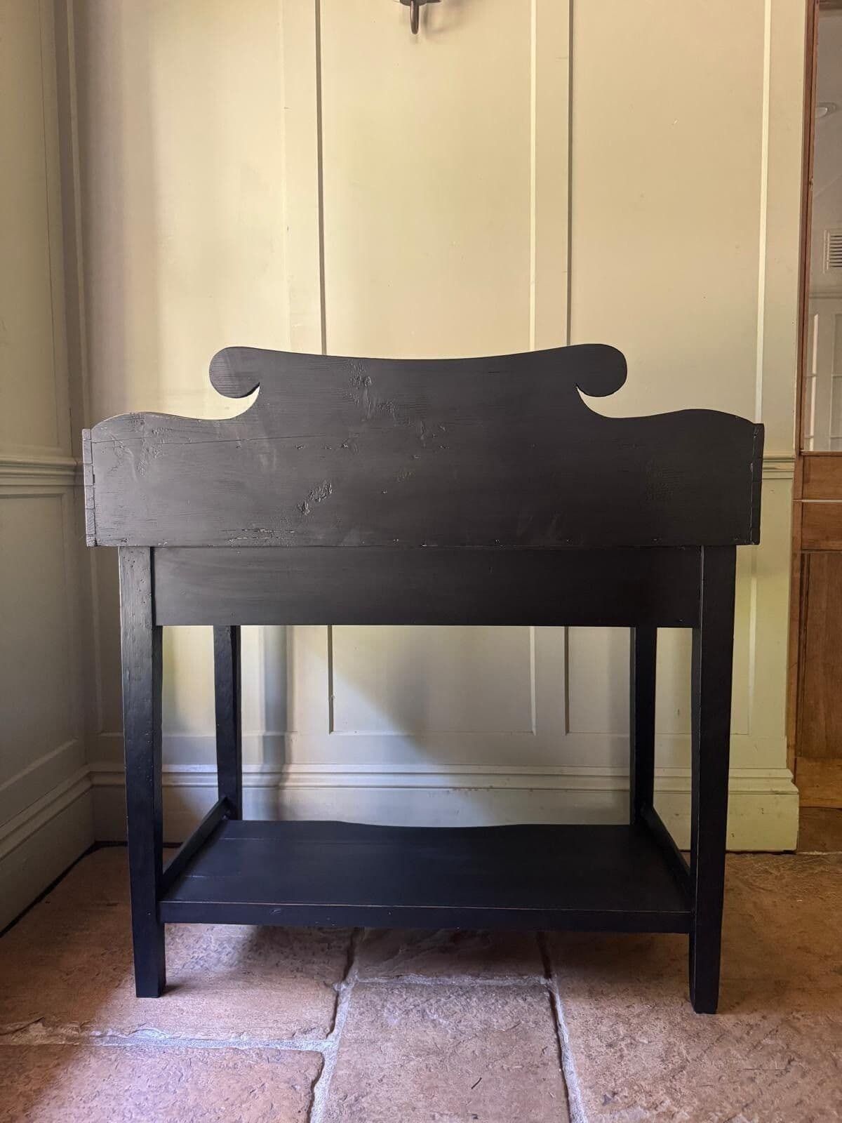 Antique Rustic Pine Washstand Vanity Unit Side Console Table photo vintage
