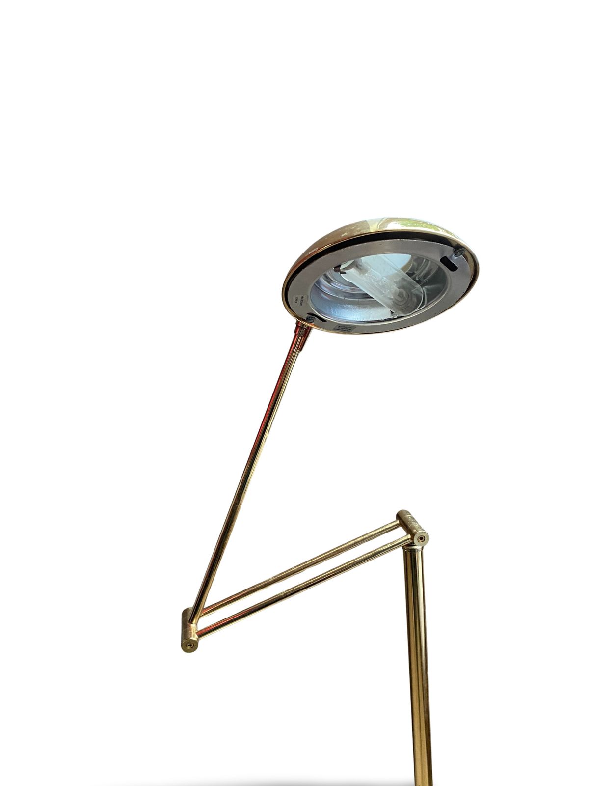 Lighting Articulated Halogen Lamp In Chromed Brass   1990s Design   Made In Italy   Height 155 Cm photo