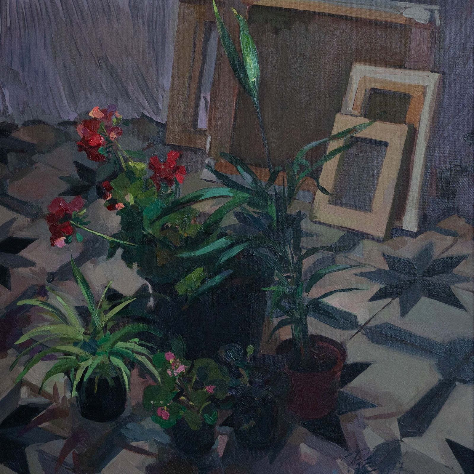 Interieur Stilleven Met Planten – Olieverf Op Doek Door Carmen Roger Especeta
