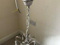 Custom Crystal Chandelier   White Gold Antique Finish photo Lighting