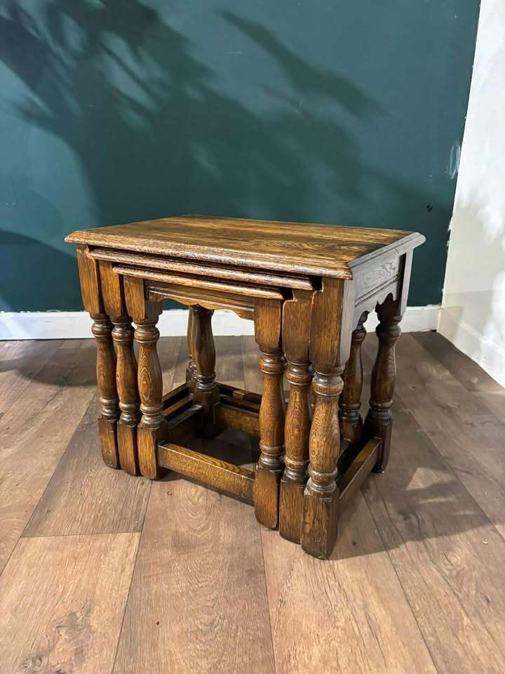 photo for sale Dark Oak Nest Of Tables