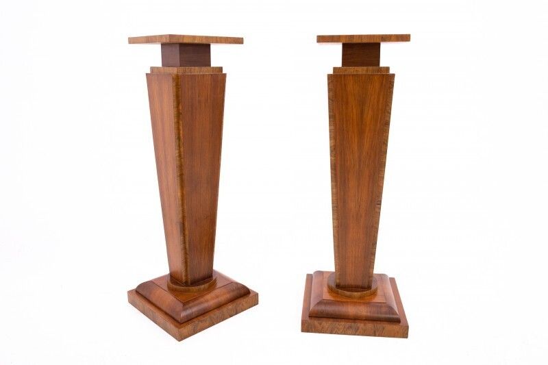 A Pair Of Art Deco Pedestals From The 1940s. photo furniture