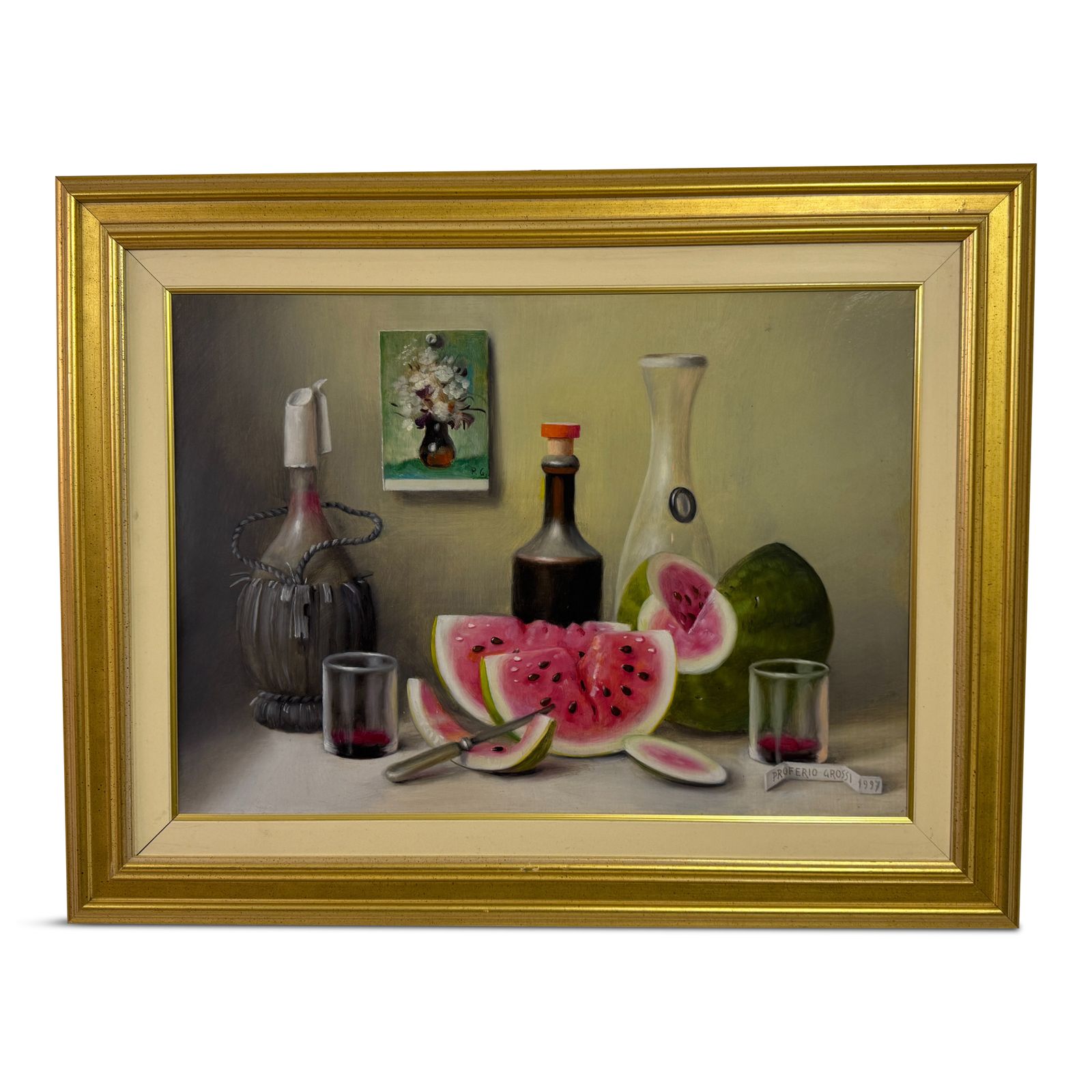 Proferio Grossi, Still Life Painting With Watermelons, 1997