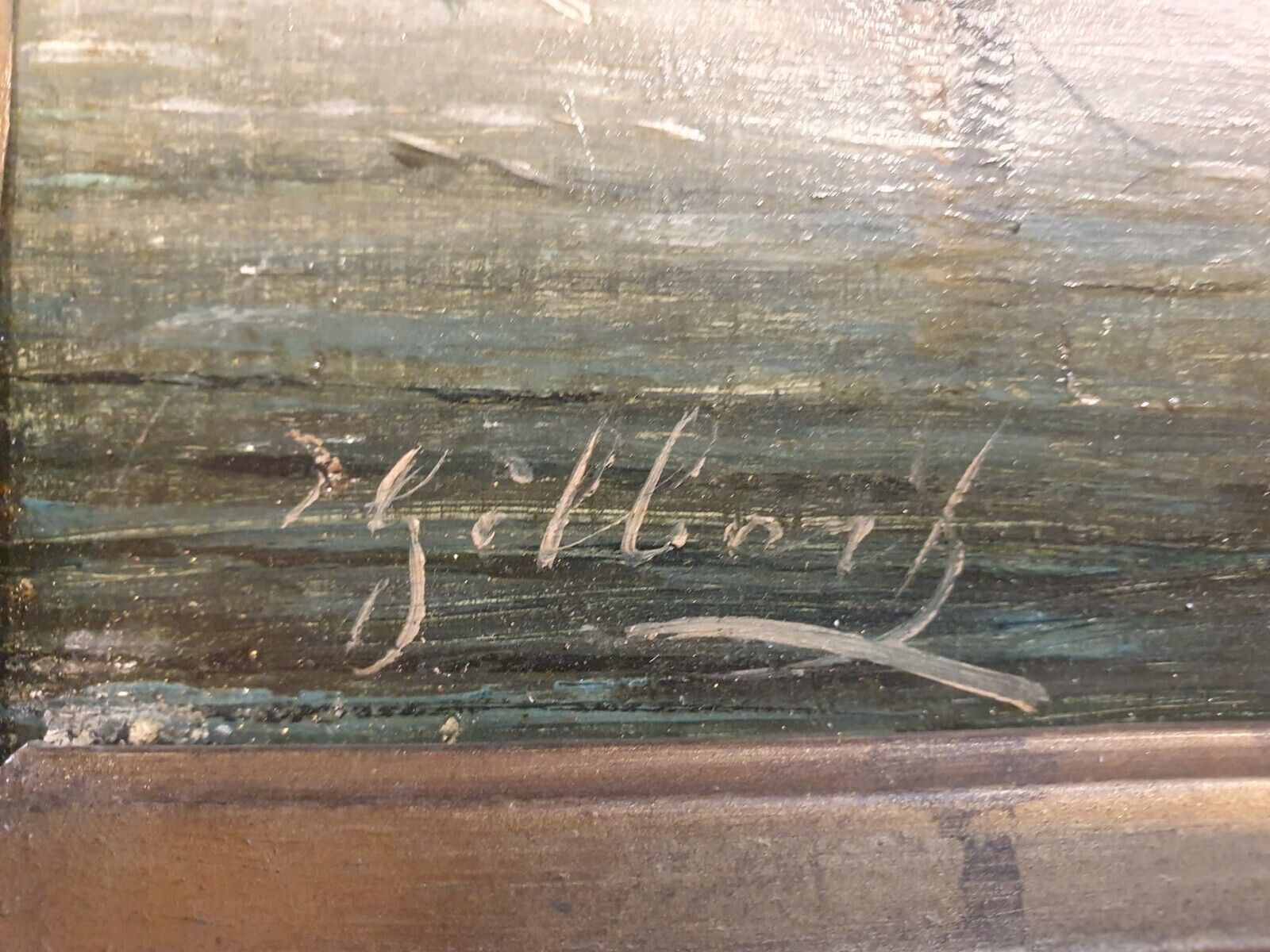 photo for sale 2 Oil Paintings On Panels Depicting Fishing Scenes Signed "Gilbert"   €1,500 Each Frame Size: 42 X 60 Cm